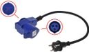 ProPlus Verloopkabel - 40 cm - Schuko naar haakse CEE - Inclusief Schuko stopcontact