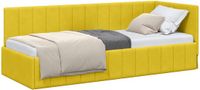 vidaXL Hoek Bed Frame Geel Fluweel 80 x 200 cm