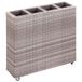 Maison Exclusive - Jardinière surélevée avec 4 pots, 80x22x79 cm, en résine tressée grise