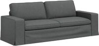 vidaXL Bank Donkergrijs Stof 222 x 80 x 82 cm