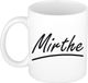 Bellatio Decorations Mirthe Naam koffiemok - beker - met sierlijke letters - wit