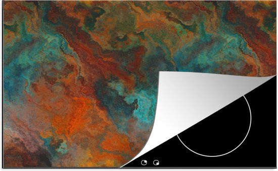 KitchenYeah® Inductie beschermer 77x51 cm - Abstract - Verf - Patronen - Inductiebeschermer - Multicolor