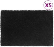 vidaXL Deurmatten - 5 stuks - 40x60 cm - Kokosvezel - Zwart
