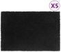 vidaXL Deurmatten - 5 stuks - 40x60 cm - Kokosvezel - Zwart
