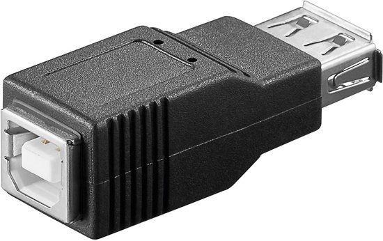 S-Impuls USB-A (v) - USB-B (v) adapter - USB2.0 / zwart