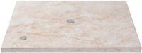 Saniclass Travertine Topblad - 60x46cm - 1 kraangat - 1 sifon-uitsparing - gemeleerd natuursteen