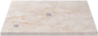 Saniclass Travertine Topblad - 60x46cm - 1 kraangat - 1 sifon-uitsparing - gemeleerd natuursteen