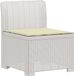 vidaXL Tuinbank 1-zits met kussen, rotan look, metaal, wit