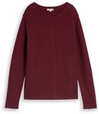 Tom Tailor - Pull en maille en coton biologique - Taille XL - Preppy Plum