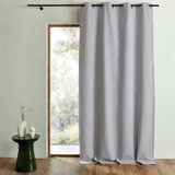 HomeMaison 100% thermisch akoestisch verduisteringsgordijn, gevlekt MIDNIGHT, lichtgrijs, polyester, 135 x 260 cm