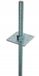 DAPP® Base de poteau réglable - M24*500 - 80*80mm - Acier galvanisé - Gris