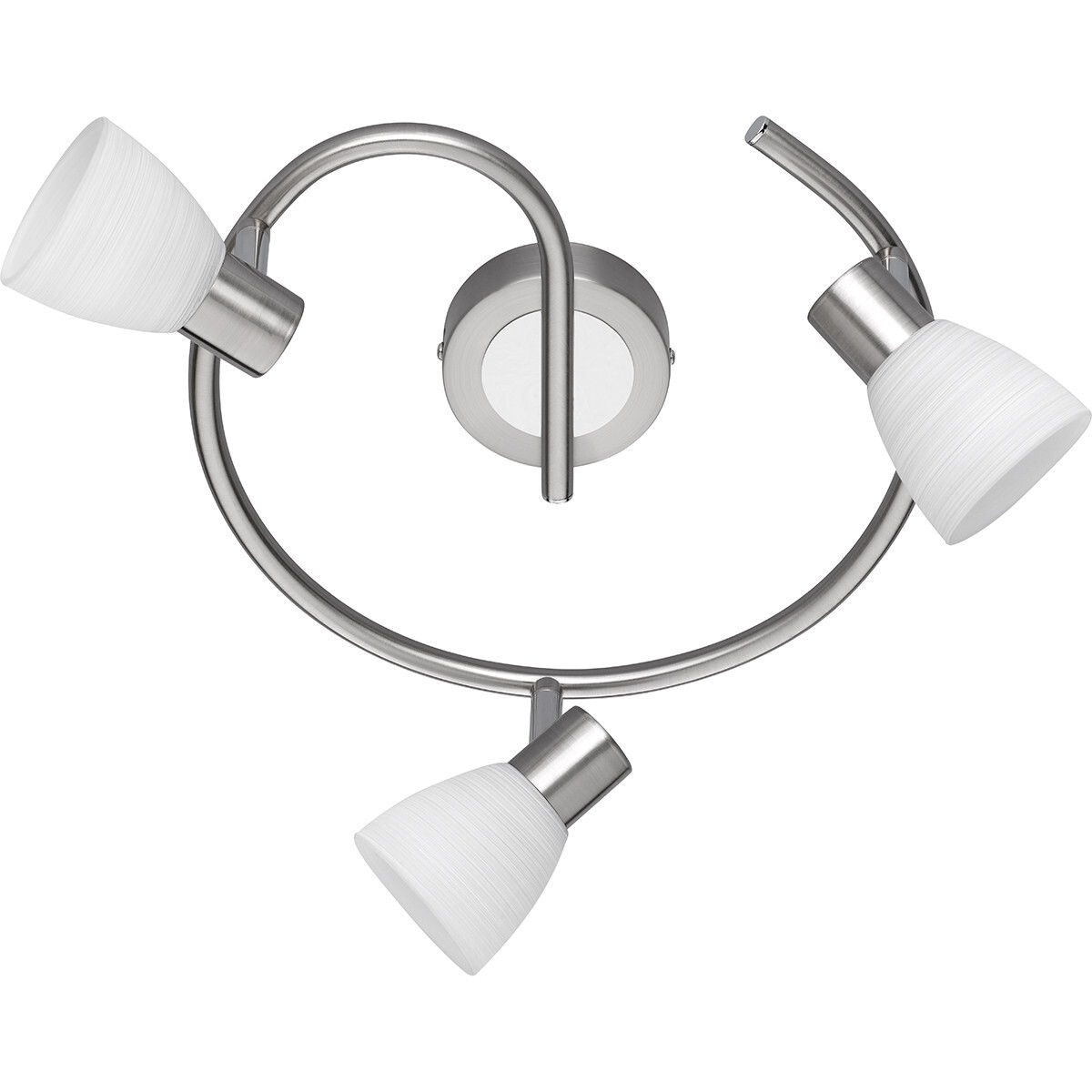 BES LED LED Plafondspot - Trion Caru - 9W - G9 Fitting - Warm Wit 3000K - 3-lichts - Dimbaar - Rond - Mat Nikkel - Aluminium