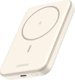 Ugreen Draadloze Magnetische Powerbank Mini 5000mAh Snellader Compatibel met MagSafe USB-C 15W Wit