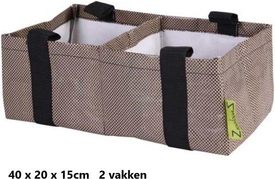 hunta Zigg-Zagg Plantenzak - Plantentas - Kweekzak - Groeizak - Balkon - Taupe - 40x20CM