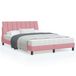 Maison Exclusive - Cadre de lit avec éclairage LED, sans matelas, couleur rose, dimensions 140 x 200 cm, velours