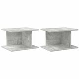 vidaXL Nachtkastje, 2 stuks, betongrijs, 40 x 30 x 25 cm, bewerkt hout
