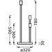 OSRAM DECOR STICK FLOOR grondlamp, 3 x E27, beige, edelstaal, individuele verlichtingsscenario's, ideaal voor woonruimtes, schakelaar met voetbediening, modern ontwerp, E27-lampvoet, decoratief