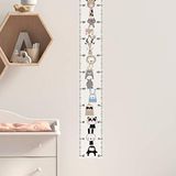 Sticker Scandinavische meetlat Sticker, Zelfklevend voor Kinderkamer, 1 Vloer, 50 x 20 cm