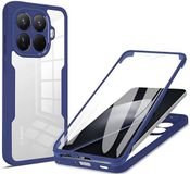 Techsuit Hoesje geschikt voor Xiaomi 15T Pro - ColorVerse 360 Case met Screenprotector - Blauw