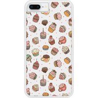 iPhone 8 Plus Cupcake vintage bedrukt siliconen hoesje