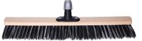 Buemag Bezemkop - Arenga/Elaston mix - zwart/wit - hard - hout - 60 cm