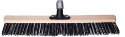 Buemag Bezemkop - Arenga/Elaston mix - zwart/wit - hard - hout - 60 cm