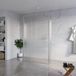 FortiFura Galeria Vrijstaande Inloopdouche - 120x200cm - Helder Geribbeld Glas - Antikalk - 8mm Veiligheidsglas - Geborsteld RVS