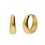 Lucardi Dames Zilveren goldplated oorringen voor dames