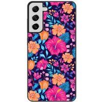 Samsung Galaxy S21 Fleurs exotiques Verstevigd hoesje met sublimatie bedrukking
