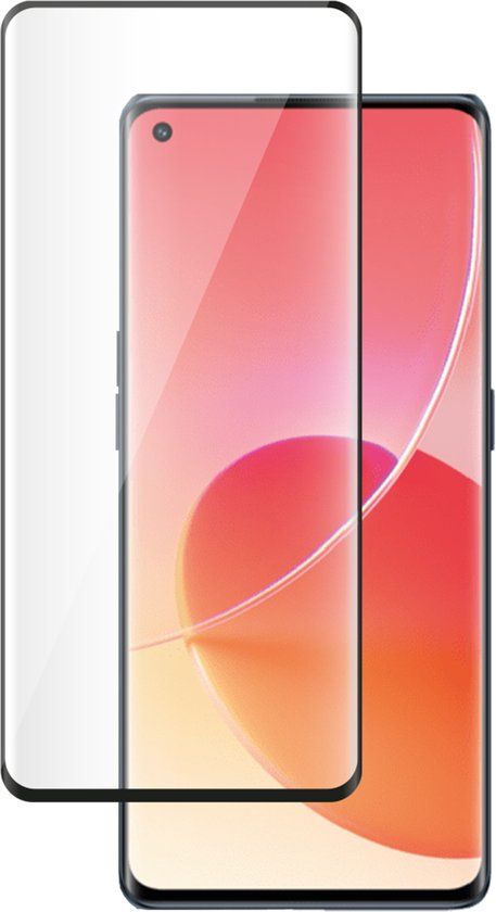 Bigben Connected Screenprotector voor Oppo Reno6 Pro 5G - Tempered Glass 9H & 3D, Transparant zwart