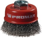 Promat/Tecwerk Potborstel | d. 80 mm draaddikte 0,3 mm | RVS | 8500 min-¹