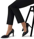 Manfield - Dames - Zwarte lakleren pumps - Maat 40