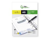 Liderpapel Vervangende ringband, 148 x 205 mm, DIN A5, 2026, dagweergave, papier, 70 g FSC.