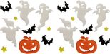 Merkloos Horror raamstickers spoken/vleermuizen 20 x 25 cm - 2x - Halloween feest decoratie