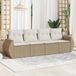 Maison Exclusive - Ensemble de meubles de jardin 4 pièces avec canapé et coussins, beige, en polyrotin