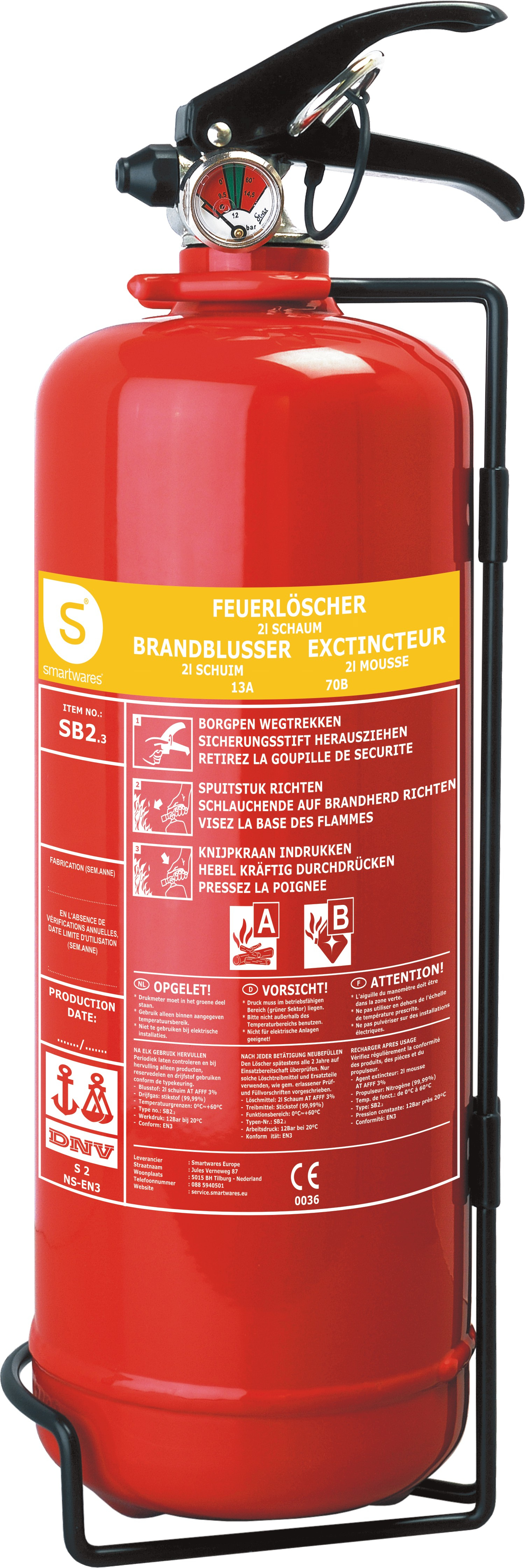 Smartwares   10.014.97 2L Brandblusser SB2.4