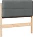 vidaXL - Gestoffeerd hoofdbord met hoofdeinde - Bruin en Lichtgrijs - 80 cm
