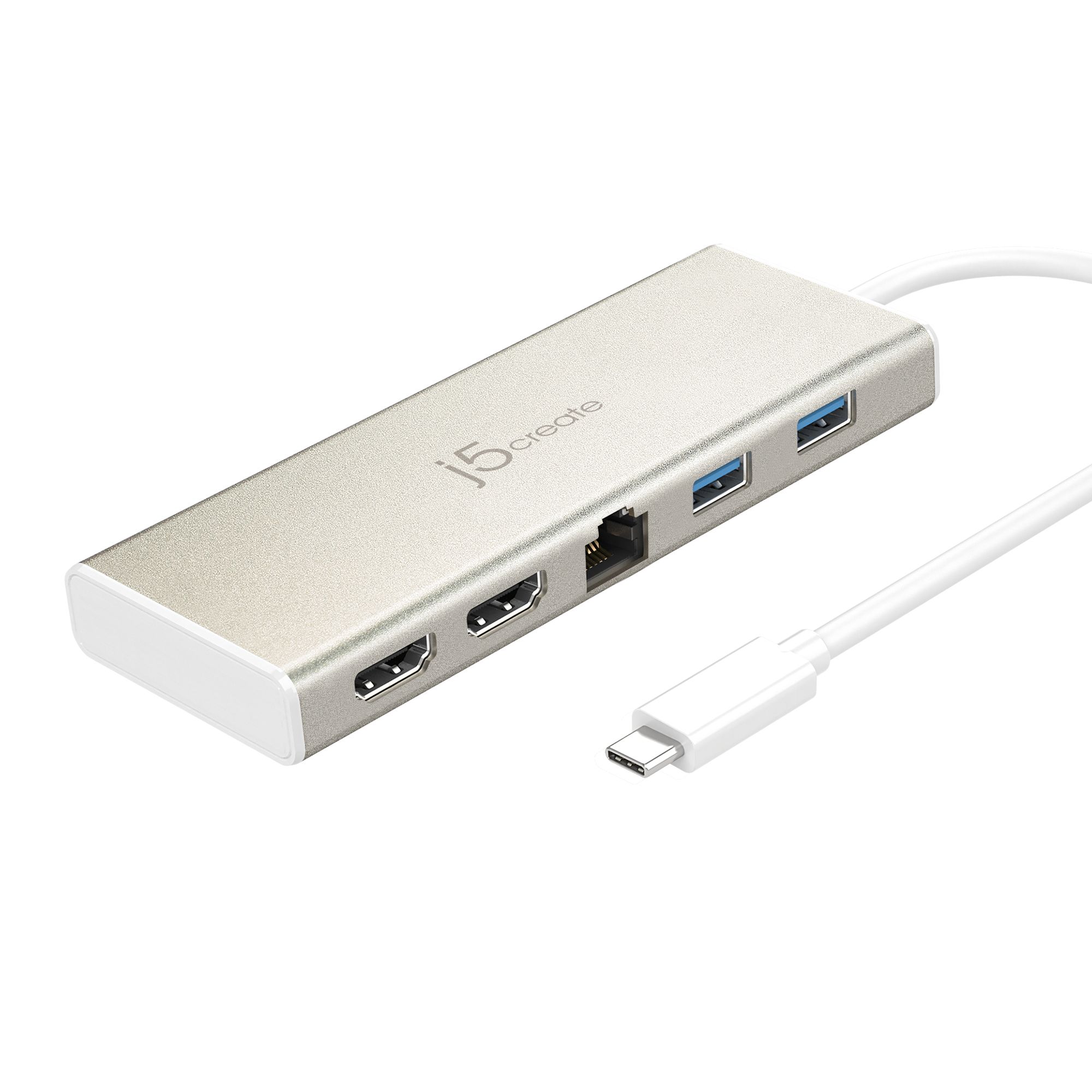j5create JCD381-N USB-C Dual HDMI Mini Dock - Ethernet, USB 3.1 HUB, PD2.0
