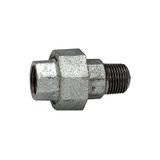 Riegler Schroefverbinding 331, plat dichtend, IG/AG, Rp/R 1, NBR-afdichting, bedrijfstemperatuur. -20 °C tot 200 °C, zwart gehard gietijzer, vuurverz.