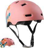 Crazy Safety Sports Group Denmark A/S Skater- en fietshelm Roze Bloem M (54-57 cm)