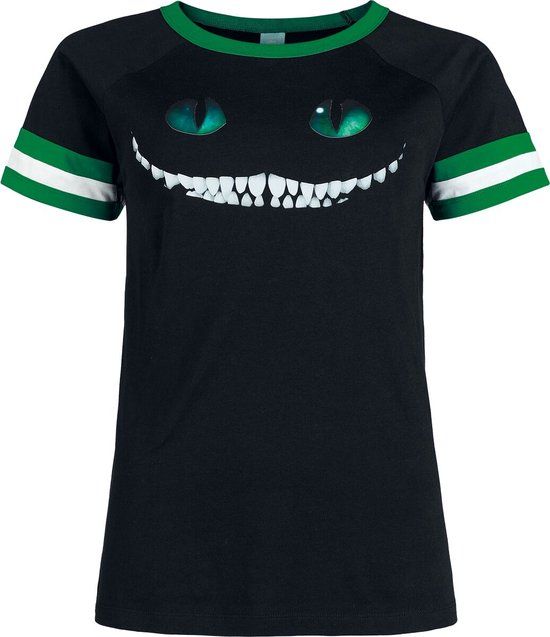 Alice In Wonderland Cheshire Cat Dames T-shirt - zwart - S