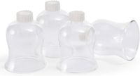 Novaliv 4x theelichtglaasjes helder, 8 cm glazen opzetstuk voor kandelaar, kaarsenstandaard, adventskrans, theelichthouder, staafkaarshouder 6 cm