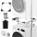 Kit d'empilage lave-linge sèche-linge - Réglable 45-68 cm - Ultra-mince - Aluminium - Avec sangle à cliquet