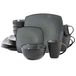 Gibson Soho Lounge Vierkant Reactief Glazuur Aardewerk Servies Set, Service voor 4 (16st), Eclipse