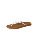 REEF Dames Kussen Slim Sandaal, Wit/Tan, 7 UK
