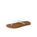 REEF Dames Kussen Slim Sandaal, Wit/Tan, 7 UK