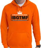 Bellatio Decorations Koningsdag verkleed hoodie heren - oranje S