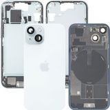 Apple iPhone 15 Batterijklep, Met Middenbehuizing, Complete Onderdelen, Blauw, Premium Swap