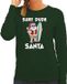 Bellatio Decorations Surf dude Santa fun Kerst sweater / kersttrui groen voor dames - Kerstkleding / Christmas outfit XL