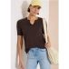 cecil Shirt met gespleten hals in effen kleur